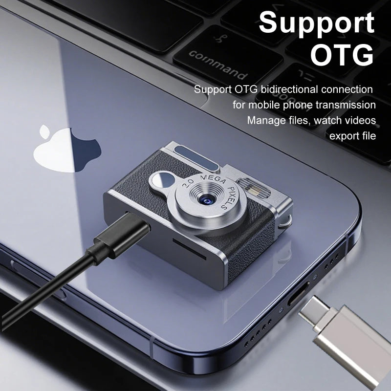 Mini Camera with Screen - 1080P HD Sensor, Portable Small Video Recorder for Indoor Home Outdoor Sports, Pocket-Sized Camcorder